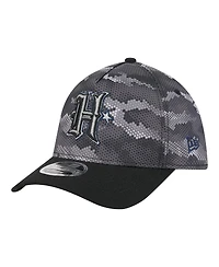 New Era Men's Black Houston Texans Camo A-Frame 39THIRTY Flex Hat
