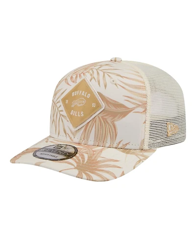New Era Men's Tan Buffalo Bills Tonal Palm Coolera 9SEVENTY Adjustable Trucker Hat