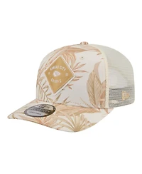 New Era Men's Tan Kansas City Chiefs Tonal Palm Coolera 9SEVENTY Adjustable Trucker Hat