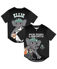 Outerstuff Big Boys and Girls Black New York Liberty Mascot Friend Mesh Fashion Jersey