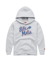 Homage Big Boys and Girls Gray Buffalo Bills Mafia Tri-Blend Hoodie