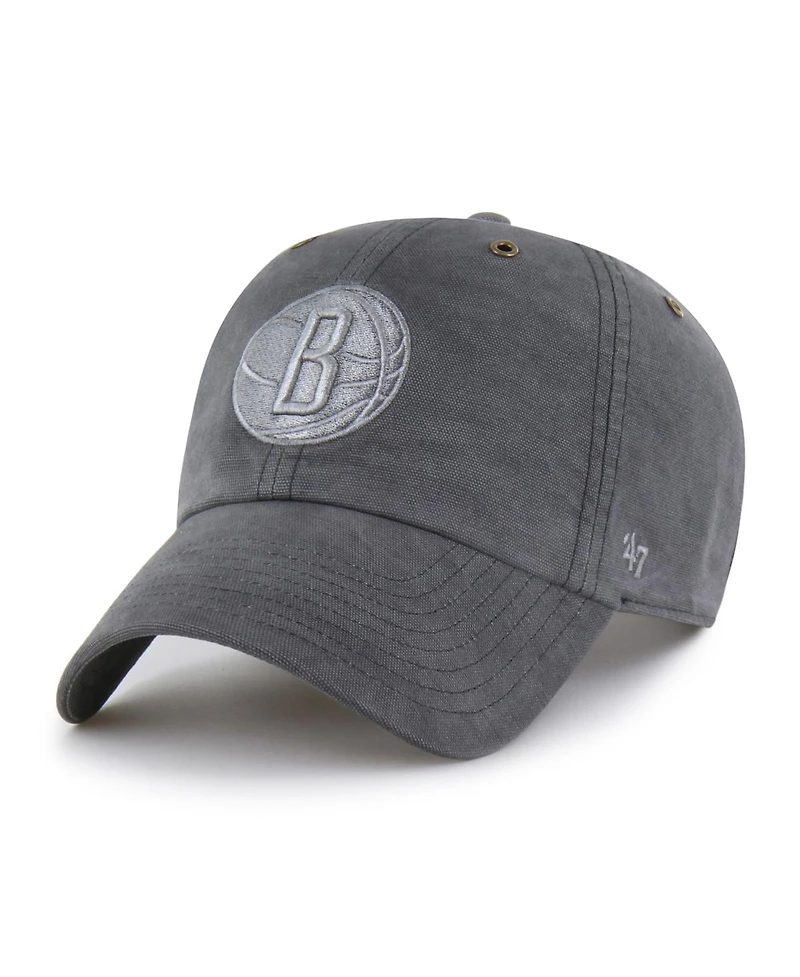 '47 Brand Men's X Carhartt Charcoal Brooklyn Nets Clean Up Adjustable Hat