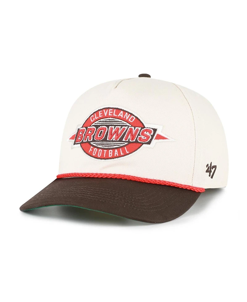 '47 Brand Men's Natural Cleveland Browns Frame Out Two Tone Hitch Adjustable Hat