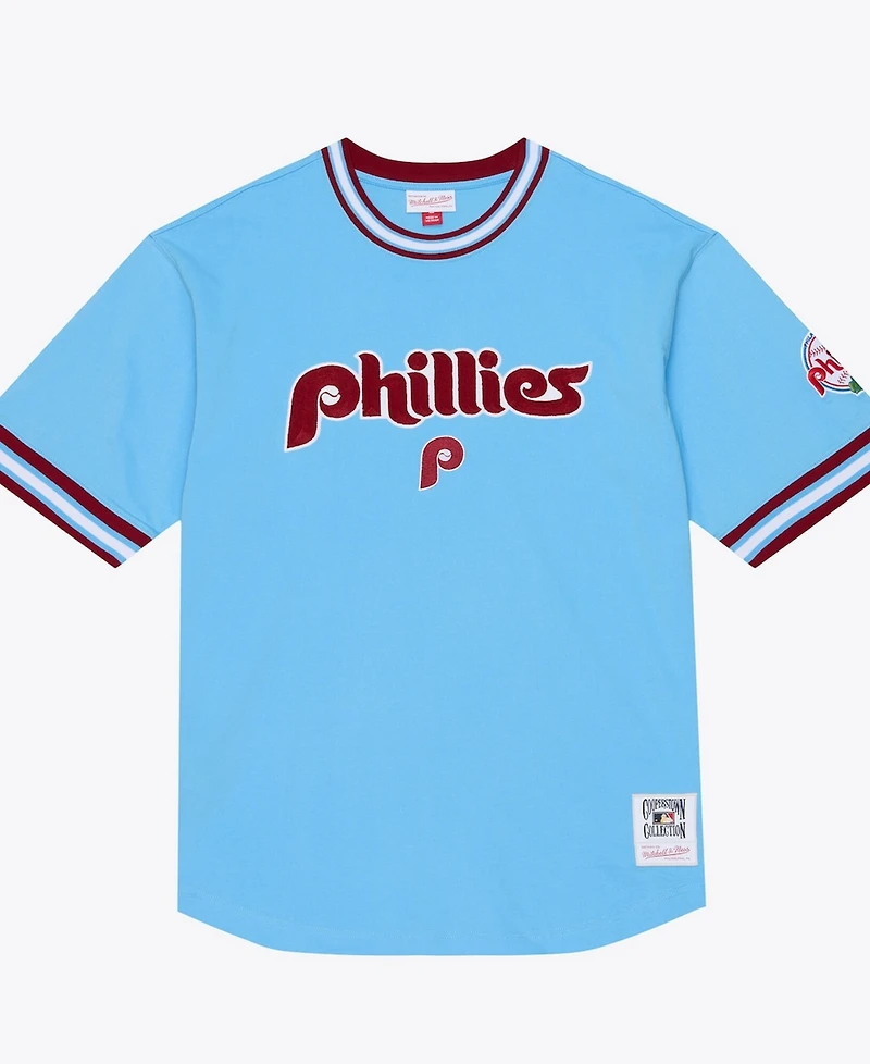Mitchell & Ness Men's Light Blue Philadelphia Phillies Wild Pitch Ringer T-Shirt
