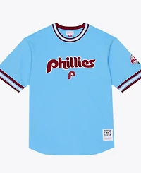 Mitchell & Ness Men's Light Blue Philadelphia Phillies Wild Pitch Ringer T-Shirt