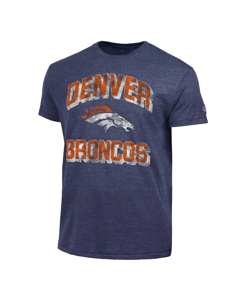Champion Men's Navy Denver Broncos Ultimate Tri-Blend T-Shirt
