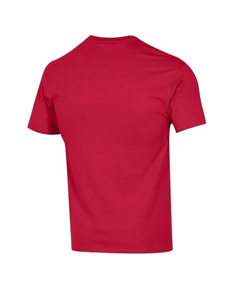 Champion Men's Red New England Patriots Arch Over Logo T-Shirt