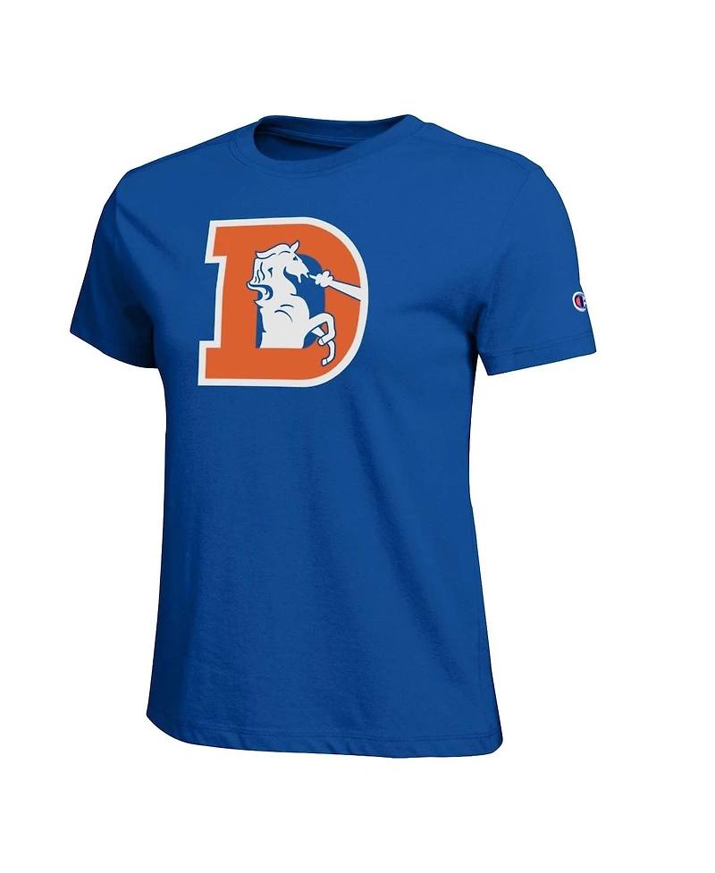 Champion Women's Royal Denver Broncos Logo T-Shirt