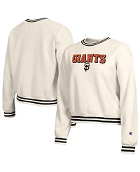 Champion Women's Cream San Francisco Giants Reverse Weave Sweatshirt