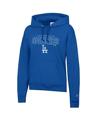 Champion Women's Royal Los Angeles Dodgers Distressed Powerblend Hoodie