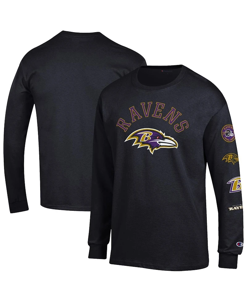Champion Men's Black Baltimore Ravens Seal Long Sleeve T-Shirt