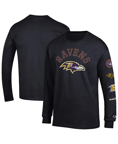 Champion Men's Black Baltimore Ravens Seal Long Sleeve T-Shirt
