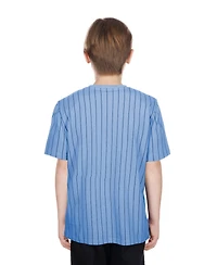 New Era Big Boys and Girls Blue Atlanta Braves 2026 City Connect Pinstripe T-Shirt
