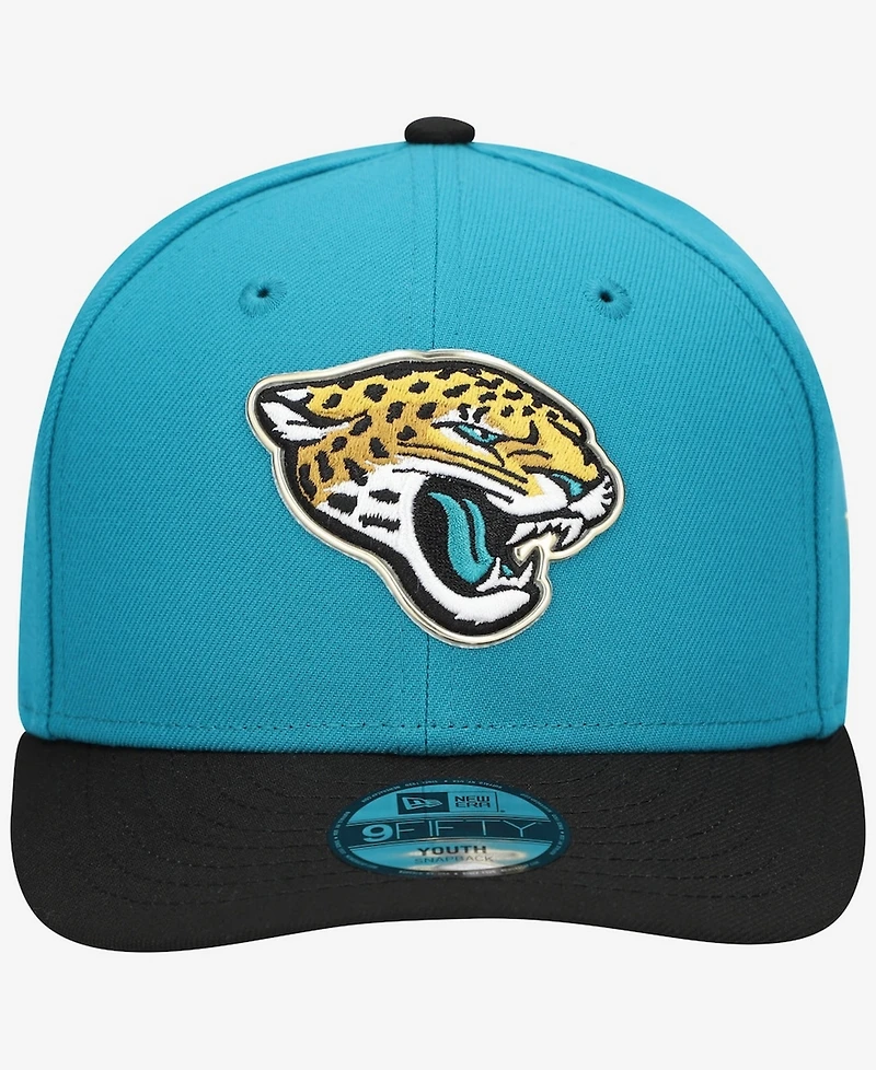 New Era Big Boys and Girls Teal/Black Jacksonville Jaguars 2026 Nfl Draft Pre-Curved 9FIFTY Snapback Hat