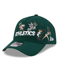 New Era Big Boys and Girls Green Athletics Looney Tunes A-Frame 9FORTY Adjustable Hat
