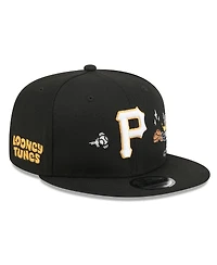 New Era Men's Black Pittsburgh Pirates Looney Tunes Daffy Duck 9FIFTY Snapback Hat