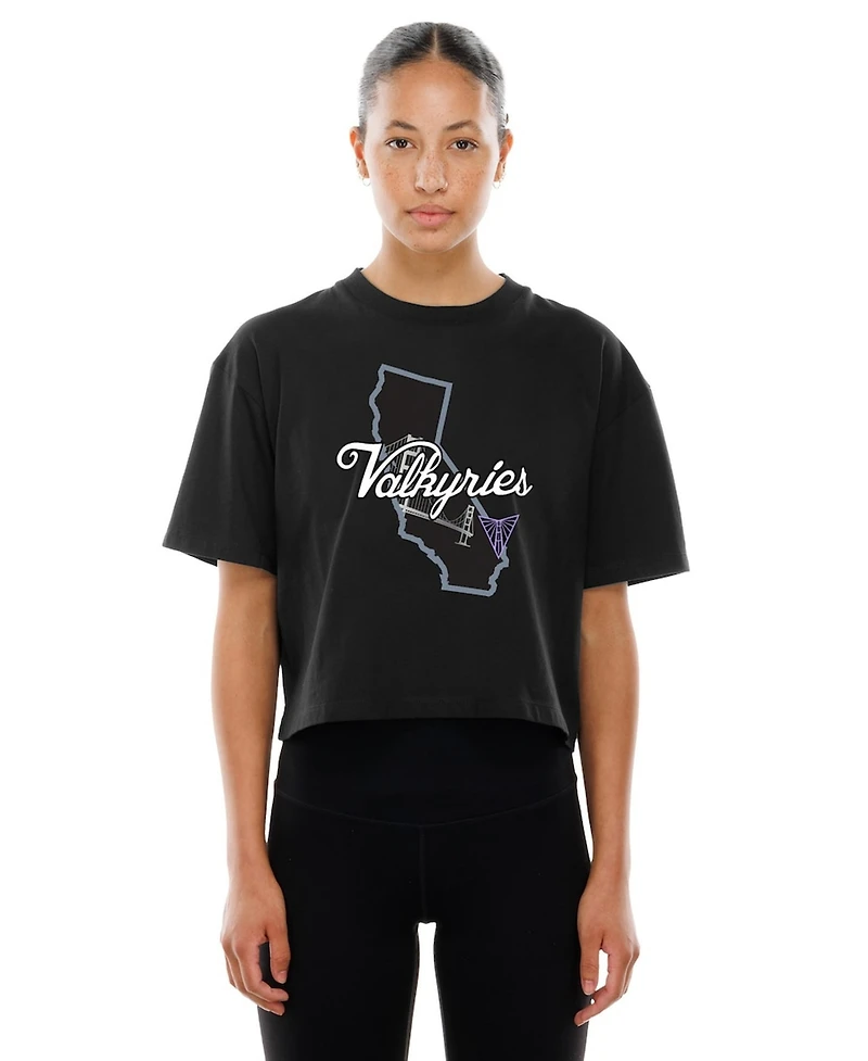 New Era Women's Black Golden State Valkyries 2026 Wnba Draft Hometown Boxy T-Shirt