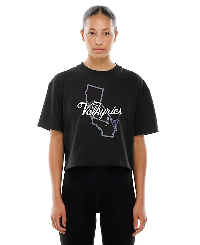 New Era Women's Black Golden State Valkyries 2026 Wnba Draft Hometown Boxy T-Shirt