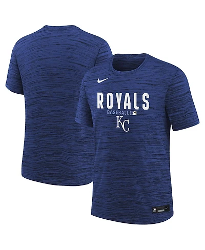 Nike Big Boys and Girls Royal Kansas City Royals Authentic Collection Velocity Dri-fit T-Shirt