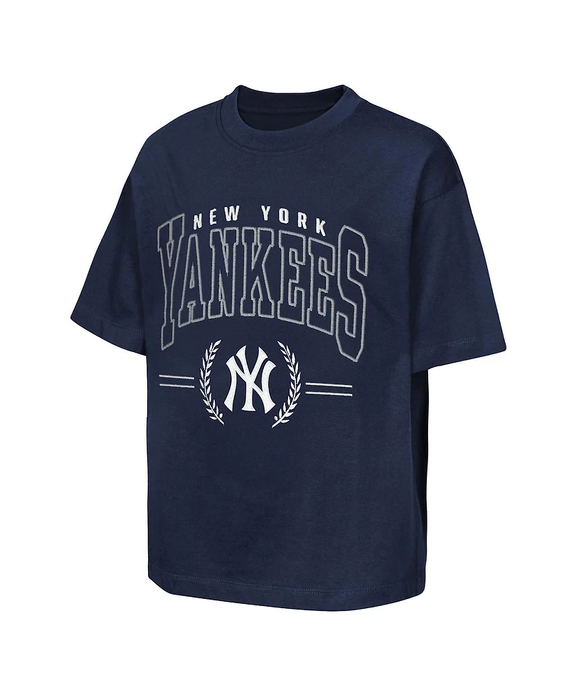 Outerstuff Big Boys and Girls Navy New York Yankees Premium World Class T-Shirt