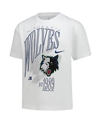 Nike Big Boys and Girls White Minnesota Timberwolves Hardwood Classics Champs Max90 T-Shirt