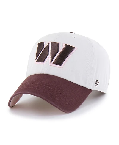 '47 Brand Men's and Women's Stone/Burgundy Washington Commanders Love Letter Clean Up Adjustable Hat