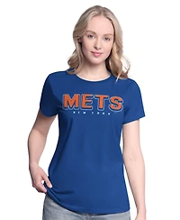 G-iii 4Her by Carl Banks Women's 2- Pack Royal/Orange New York Mets T-Shirt