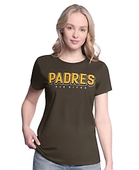 G-iii 4Her by Carl Banks Women's 2- Pack Brown/Gold San Diego Padres T-Shirt