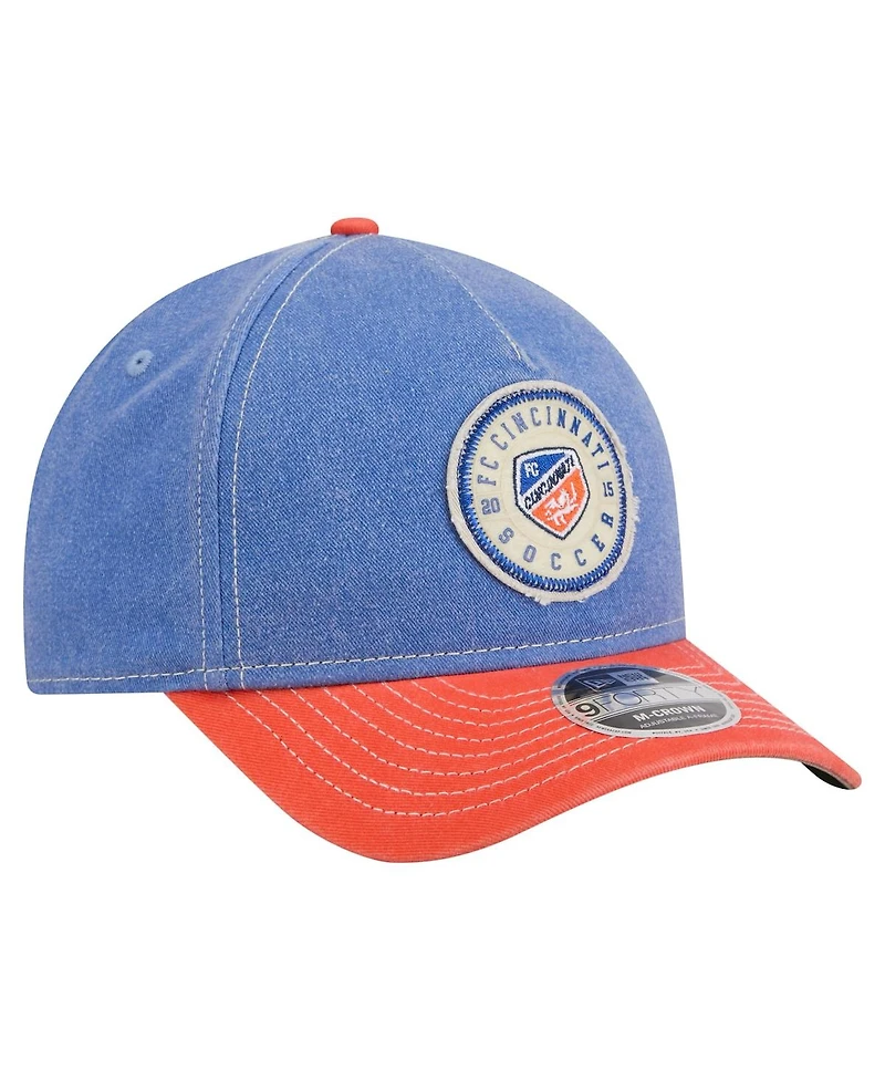 New Era Men's Blue Fc Cincinnati Jersey Hook 9FORTY Adjustable Hat