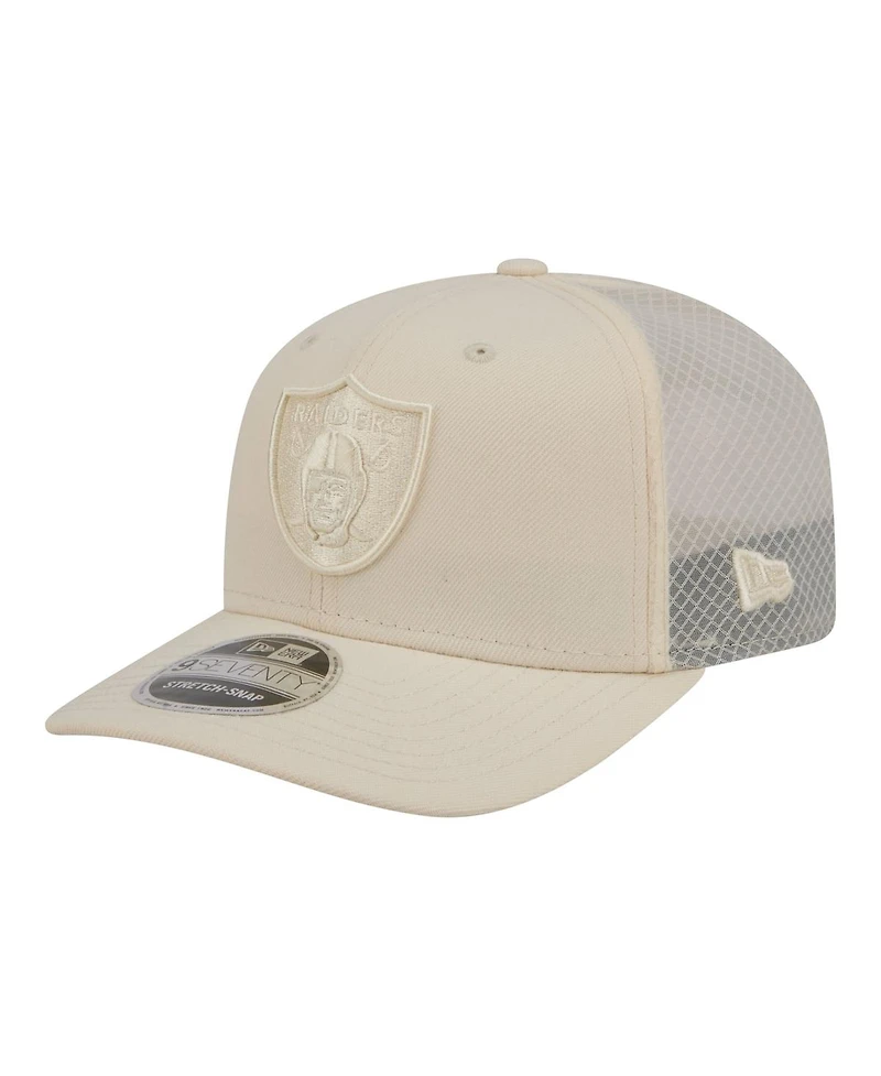 New Era Men's Cream Las Vegas Raiders Color Pack 9SEVENTY Adjustable Hat