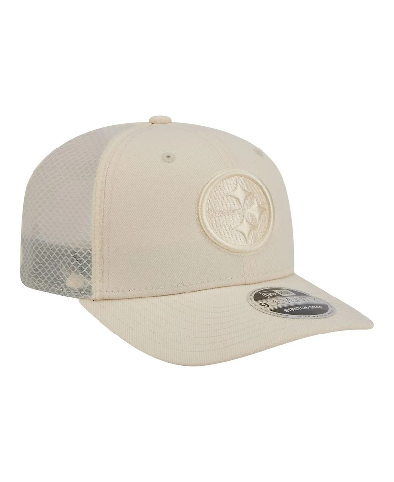 New Era Men's Cream Pittsburgh Steelers Color Pack 9SEVENTY Adjustable Hat