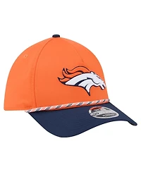 New Era Men's Orange/Navy Denver Broncos Rope M-Crown A-Frame 39THIRTY Flex Hat