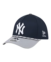 New Era Men's Navy/Gray York Yankees Rope M-Crown A-Frame 39THIRTY Flex Hat