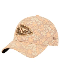 New Era Women's Tan Kansas City Chiefs Floral 9TWENTY Adjustable Hat