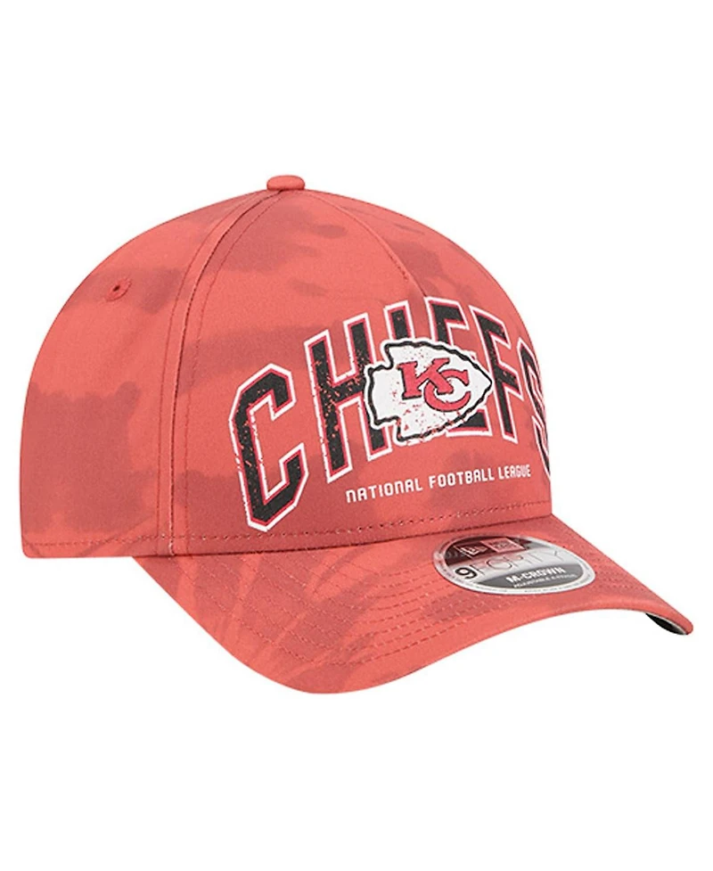 New Era Men's Red Kansas City Chiefs Tie Dye Fade 9Forty M-Crown A-Frame Adjustable Hat