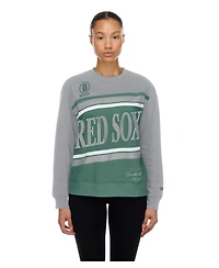 New Era Women's Dark Green Boston Red Sox City Connect Gameday Crewneck Fleece Sweatshirt