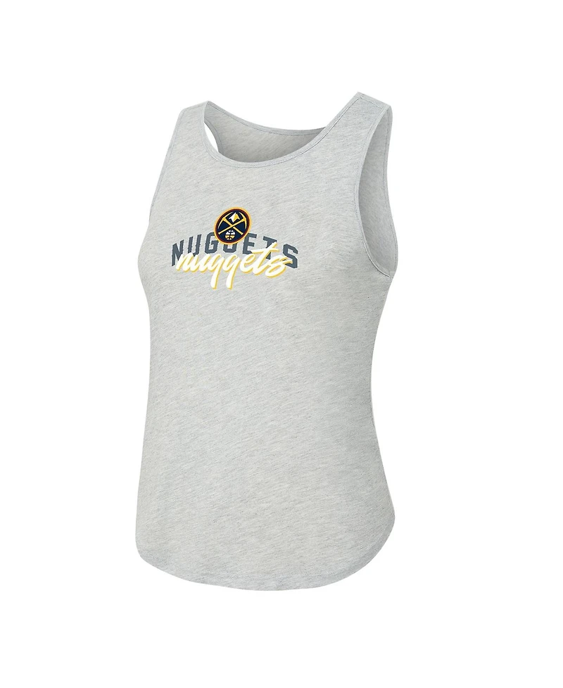 Concepts Sport Women's Navy/Heather Gray Denver Nuggets Regulate Tank Pant Set