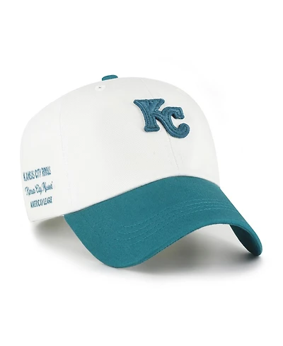 '47 Brand Men's White/Teal Kansas City Royals Contemporary Tonal Clean Up Adjustable Hat