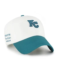 '47 Brand Men's White/Teal Kansas City Royals Contemporary Tonal Clean Up Adjustable Hat
