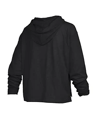 Pressbox Women's Black Purdue Boilermakers Nelson Arch Over Logo Long Sleeve Hooded Slub T-Shirt