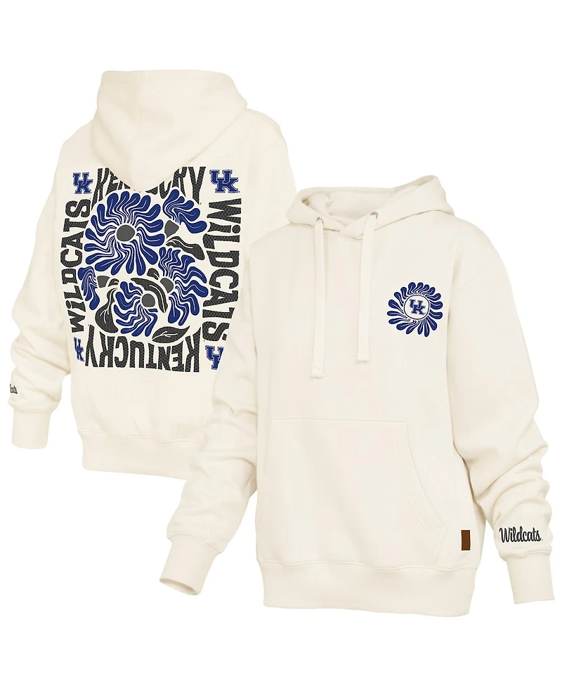 Pressbox Women's Cream Kentucky Wildcats Elena Janise Hoodie
