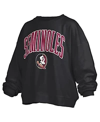Pressbox Women's Black Florida State Seminoles Janise Fleece Sweatshirt