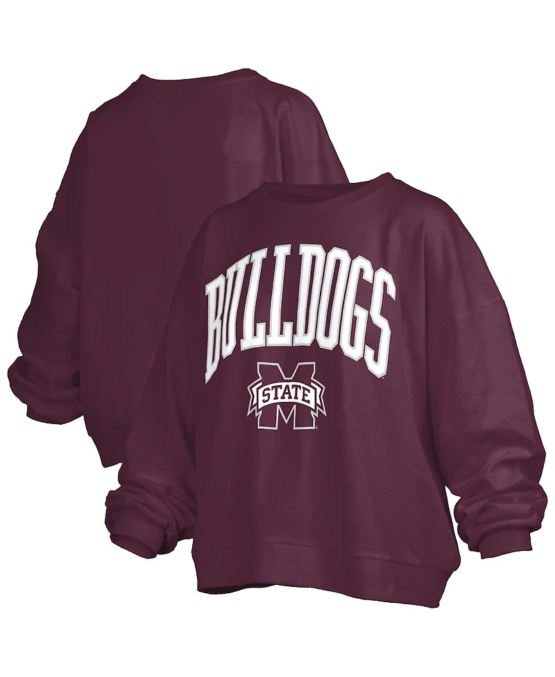 Pressbox Women's Maroon Mississippi State Bulldogs Janise Fleece Sweatshirt