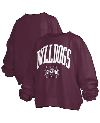 Pressbox Women's Maroon Mississippi State Bulldogs Janise Fleece Sweatshirt