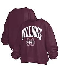 Pressbox Women's Maroon Mississippi State Bulldogs Janise Fleece Sweatshirt