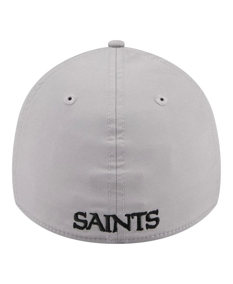 New Era Men's Gray Orleans Saints Perforated 39THIRTY Flex Hat
