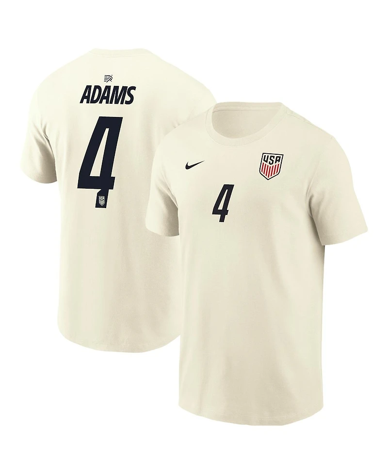 Nike Men's Tyler Adams Cream Usmnt Home Name Number T-Shirt