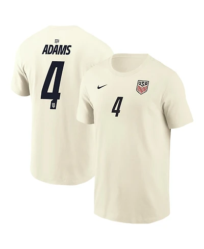 Nike Men's Tyler Adams Cream Usmnt Home Name Number T-Shirt
