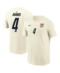 Nike Men's Tyler Adams Cream Usmnt Home Name Number T-Shirt