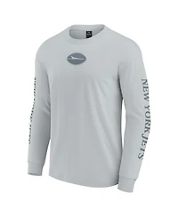 Fanatics Men's and Women's Gray New York Jets Elements Strive Long Sleeve T-Shirt